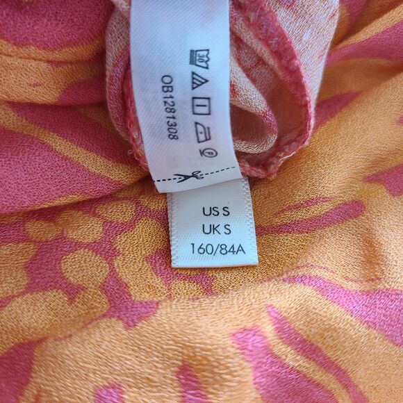 Free People Tiers for You Maxi Orange Floral Dress Size Small - Picture 9 of 13